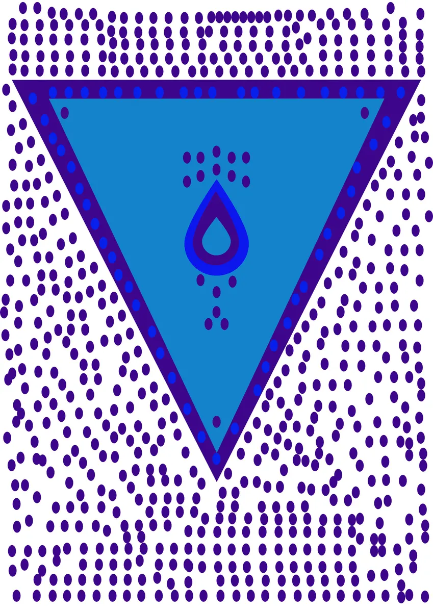 Arte Digital Vetorizada Gota da Agua