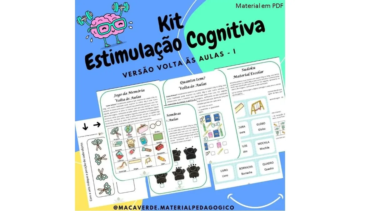 Kit Estimulação Cognitiva- Versão Volta às Aulas I