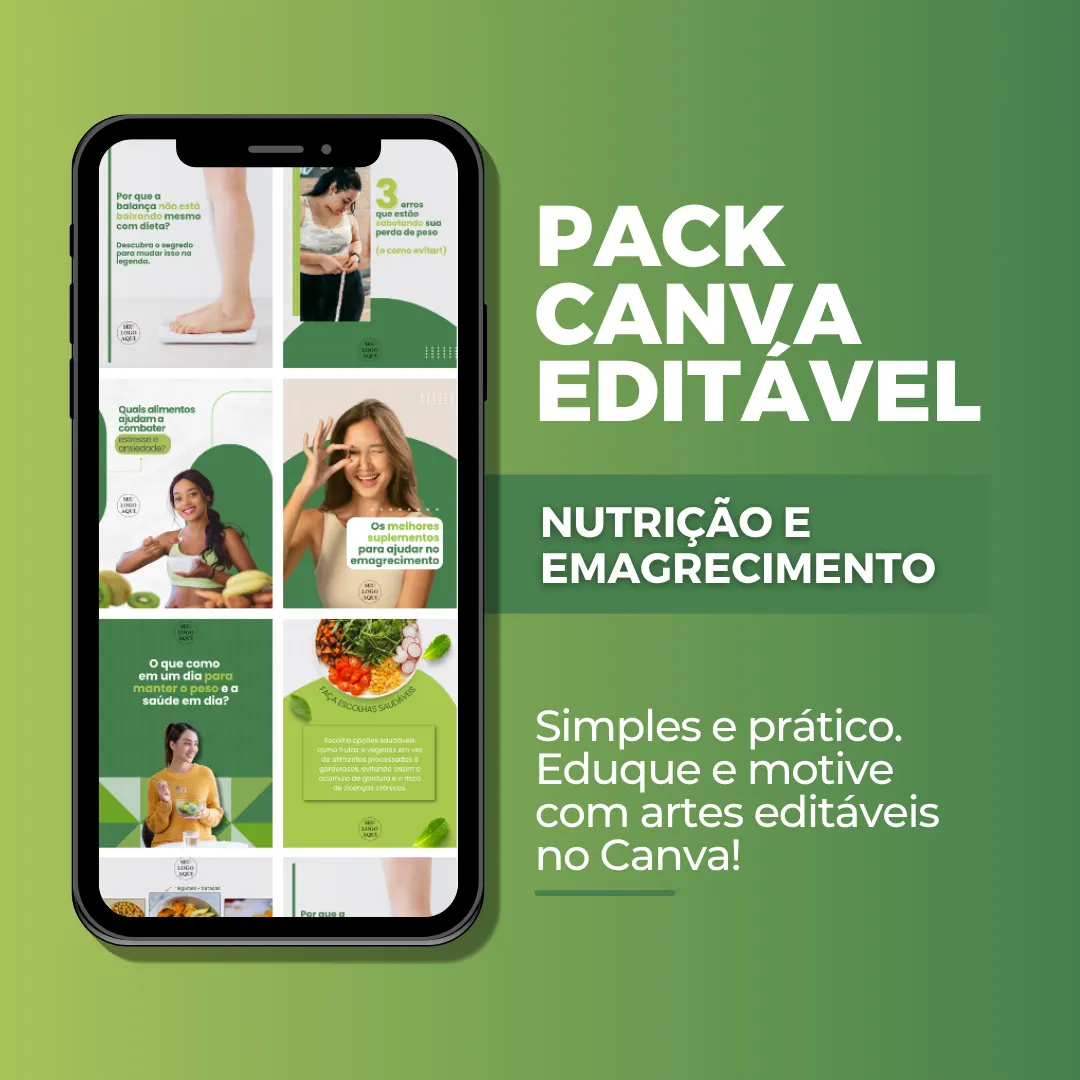 Pack Canva Nutrição e Emagrecimento