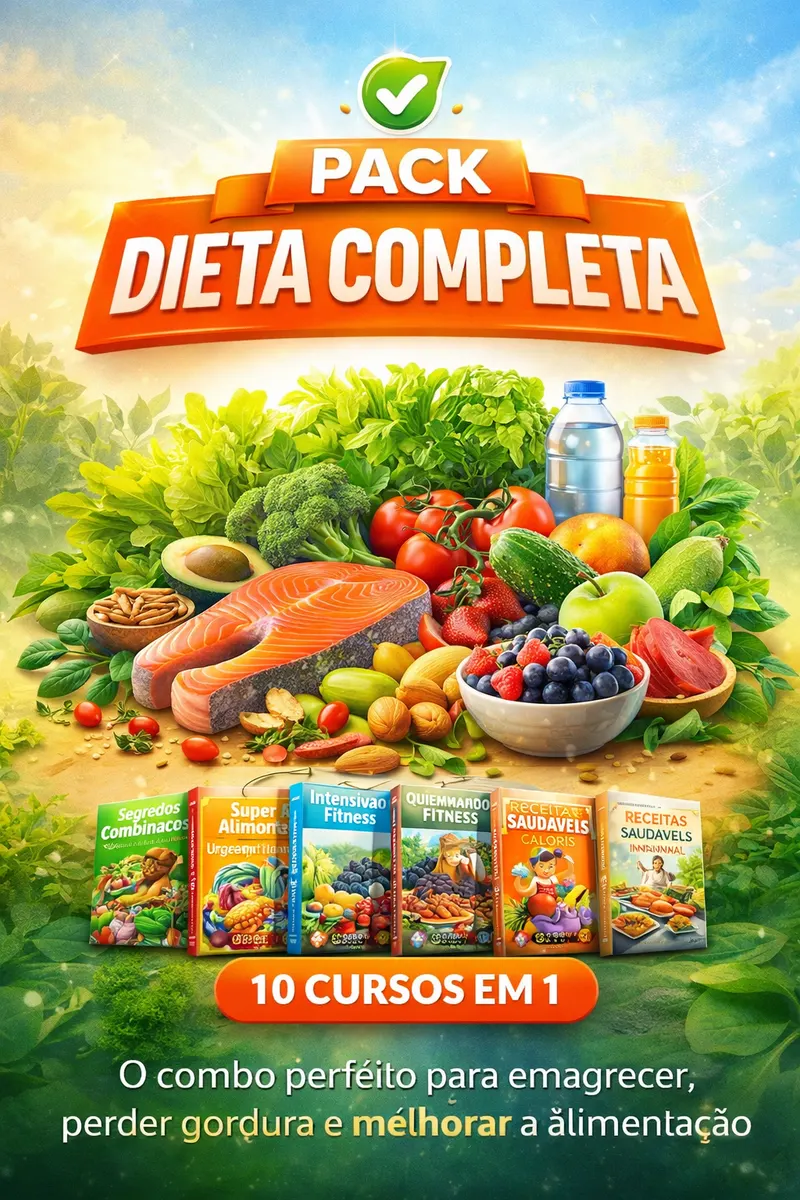 Pack Dieta Completa: 10 Cursos Para Emagrecer Rápido e Saudável