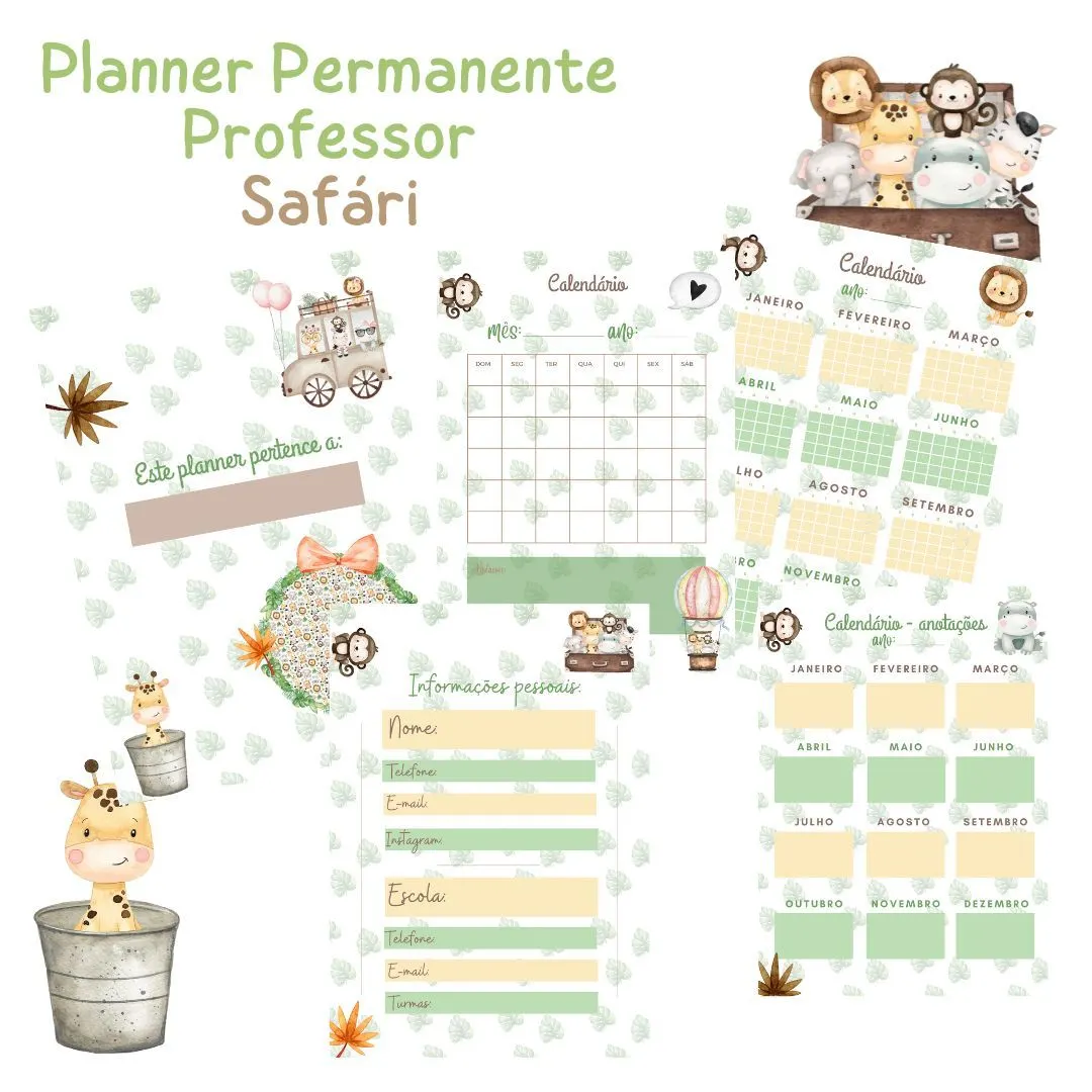 Planner Permanente Professor - Safári