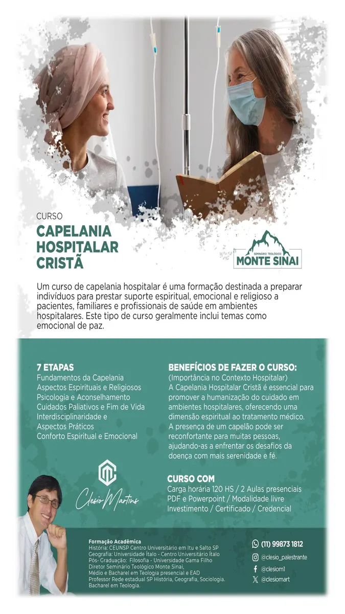 CURSO DE CAPELANIA HOSPITALAR CRISTÃ