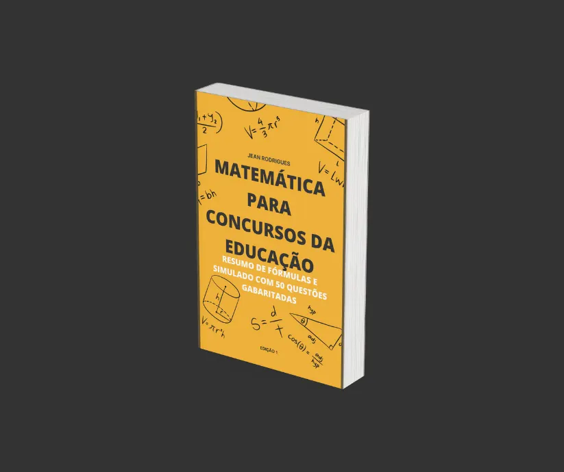 Simulado 50 questões gabaritadas de matemática para concursos educação, mais formulário.