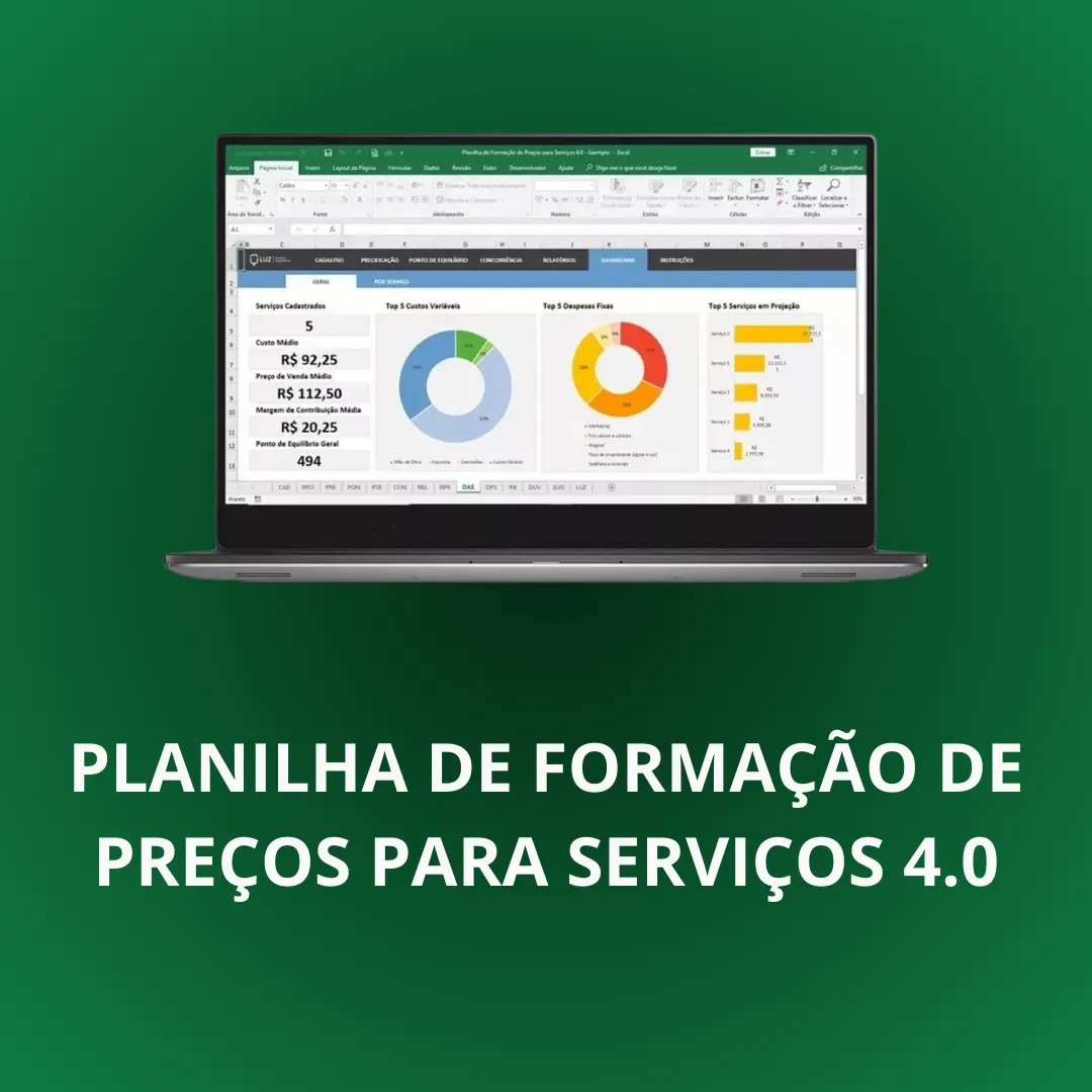 Planilha De Formação De Preços Para Serviços 4.0