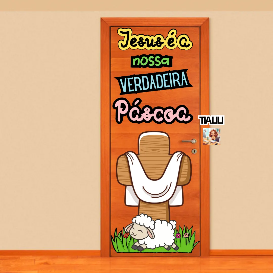 PAINEL DE PORTA JESUS É A NOSSA VERDADEIRA PÁSCOA