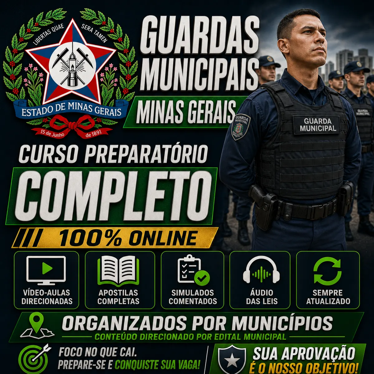 Curso Preparatório para Guardas Municipais de Minas Gerais