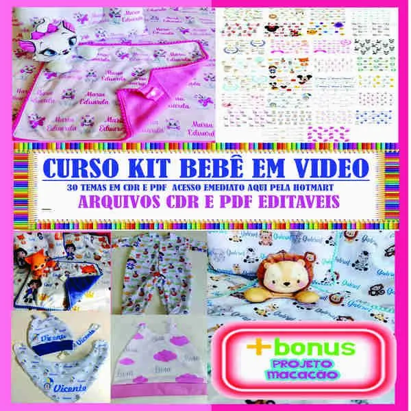 👶 CURSO KIT BEBÊ EM VÍDEO👶