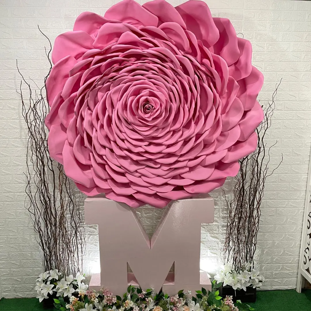 Moldes de Rosa Gigante de EVA Para Imprimir: Como Fazer Rosas Gigantes de EVA Para Decoração e Eventos