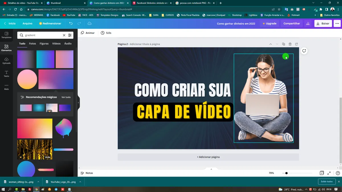 Curso de criação de capas para videos no YouTube