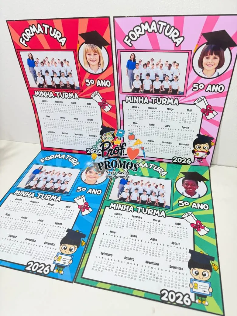 Calendário de Formatura 2026 – Minha Turma! ✨🎓