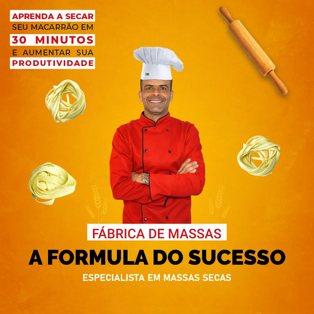 Curso completo de fabricação de massas secas