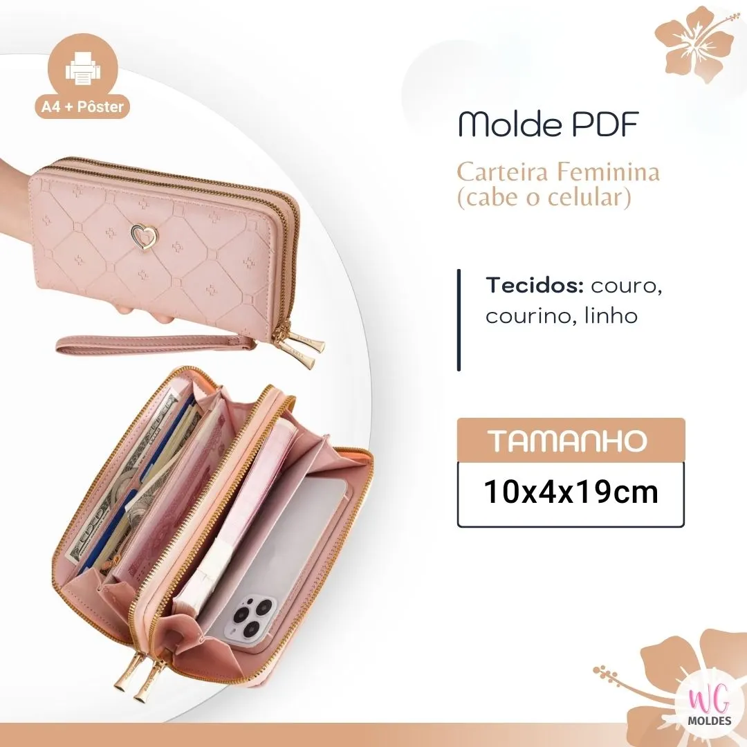 MOLDE CARTEIRA FEMININA